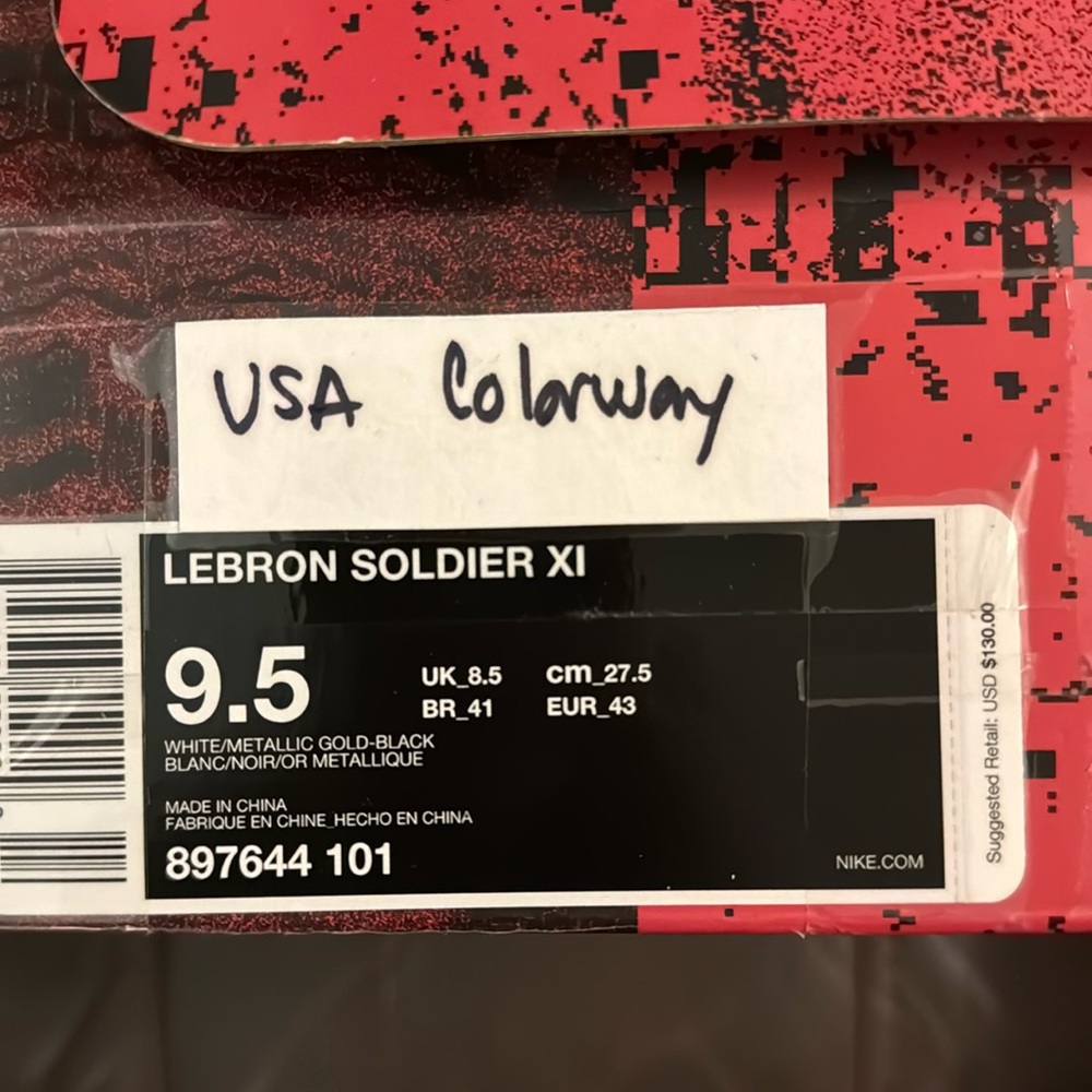 Custom USA Colorway Lebron Soldier XI Size 9.5